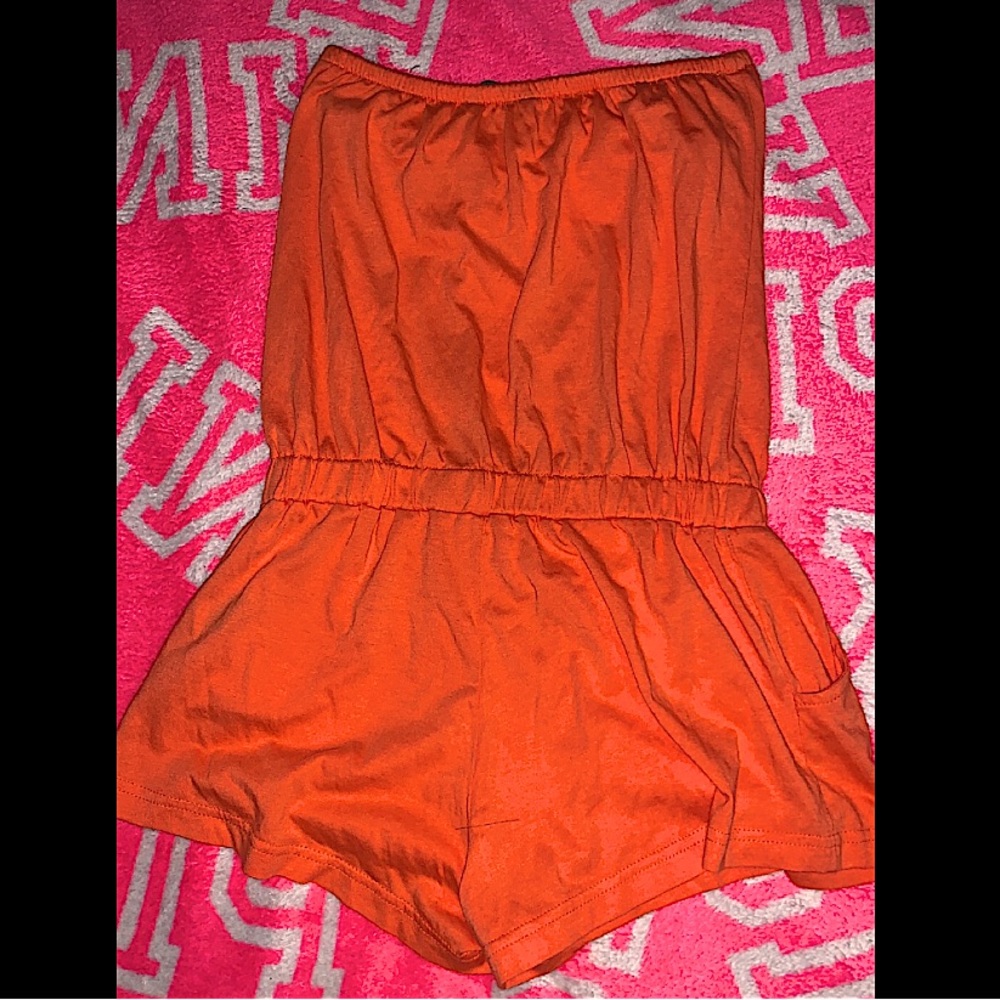 Strapless romper